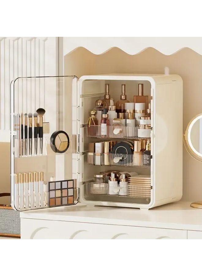 Dark Gray Makeup Organizer with Transparent Drawers Large Capacity Cosmetic Storage Box for Lipstick Skincare Vanity Essentials - Image 2